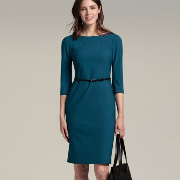 MM Lafleur Dresses & Skirts - MM LaFleur Etsuko Deep Teal Midi Sheath Dress